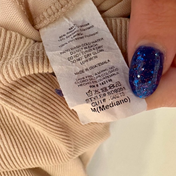 Style Rack Beige Button-Front Mini Dress Medium - Picture 3 of 5